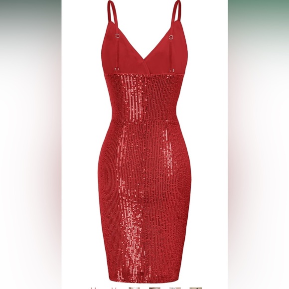 Sparkly Red Cocktail Dress, Size Medium - Picture 2 of 4